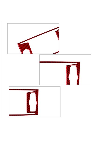 Honda Accord 2013-2017 Tip C Için Kırmızı Karbon Fiber Merkezi Konsol Paneli Kapak Trim (Yurt Dışından)