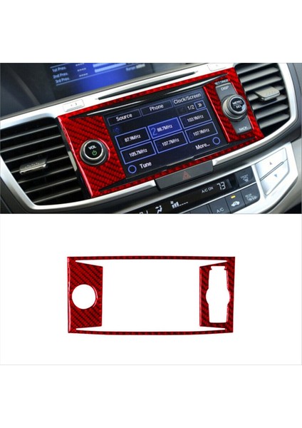 Honda Accord 2013-2017 Tip C Için Kırmızı Karbon Fiber Merkezi Konsol Paneli Kapak Trim (Yurt Dışından) indirimleri