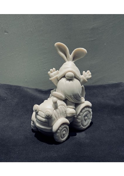 Traktör Süren Cüce Tavşan Figürü – 16X12X8 cm Esprili ve Masalsı Dekoratif Obje modelleri
