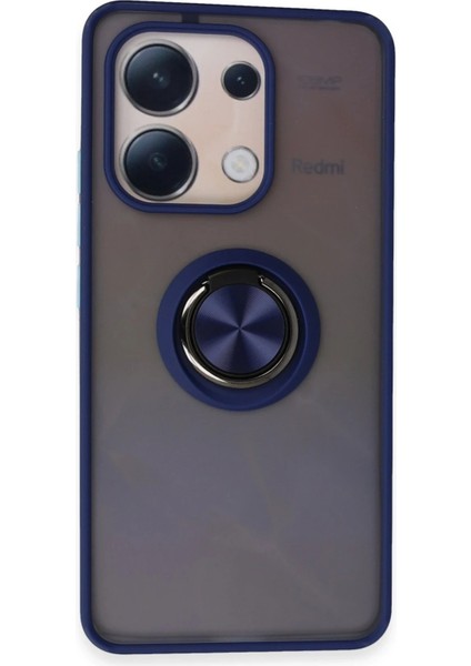 Xiaomi Redmi Note 13 4g Kılıf Montreal Yüzüklü Silikon Kapak - Lacivert