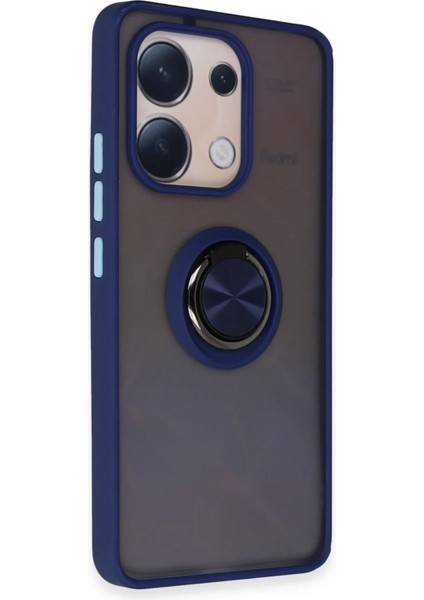 Xiaomi Redmi Note 13 4g Kılıf Montreal Yüzüklü Silikon Kapak - Lacivert fiyatları