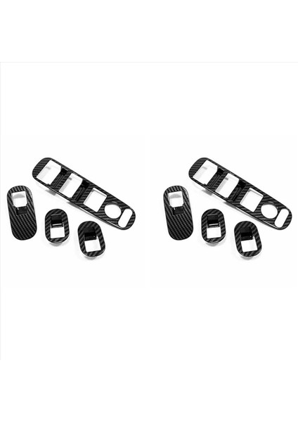 Honda Hrv Hr-V Vezel Için 8x 2014-2020 Karbon Fiber Kapı Koyu Pencere Asansör Anahtarı Panel Kapak Trim Dekoratör Aksesuarları (Yurt Dışından)