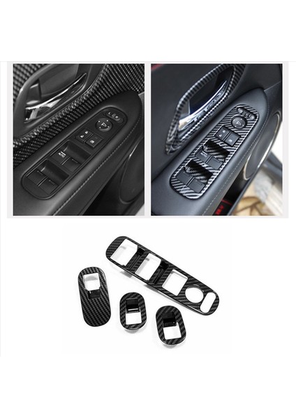 Honda Hrv Hr-V Vezel Için 8x 2014-2020 Karbon Fiber Kapı Koyu Pencere Asansör Anahtarı Panel Kapak Trim Dekoratör Aksesuarları (Yurt Dışından) indirimleri