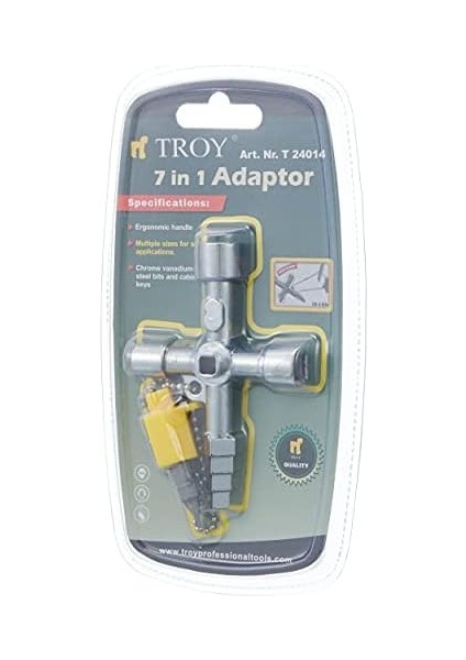 T 24014 Kabin Anahtarı, Metrik, 14 x 10 x 1 cm