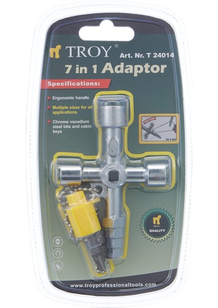 T 24014 Kabin Anahtarı, Metrik, 14 x 10 x 1 cm fiyatları