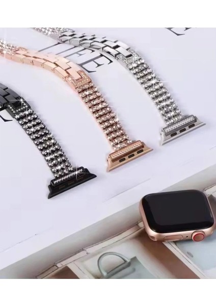 Apple Watch 38MM Live Taşlı Kordon - Rose Gold modelleri