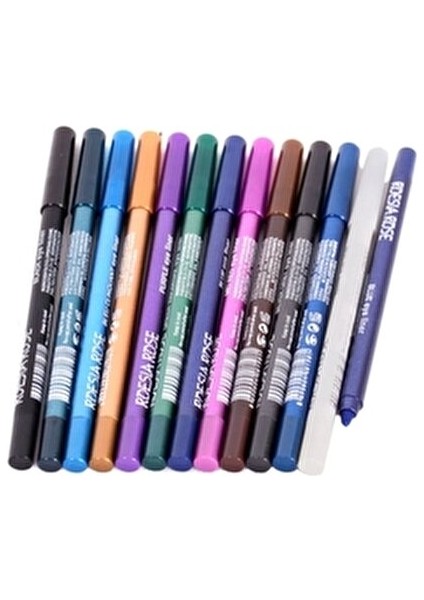 12'li Ultra Yağlı Renkli Göz Kalemi Seti Çeşitli Renkler ile Yumuşak Uç fiyatları