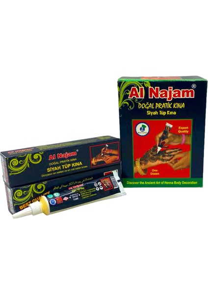 12 Adet Al Najam Siyah Tüp Kına 30GR (4940)