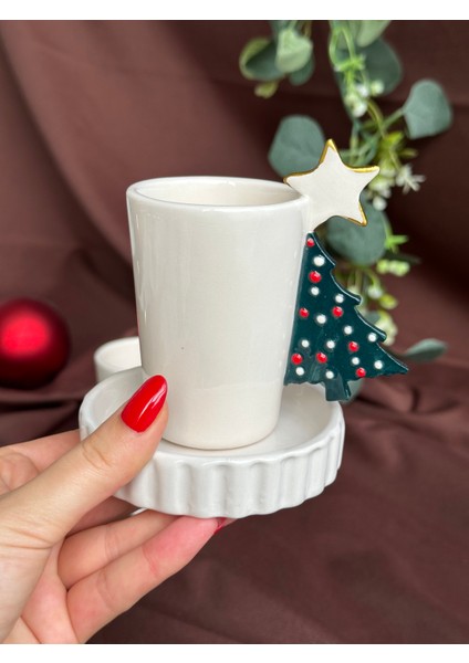 Çam Ağacı ve Yıldız Detaylı Fincan fiyatları