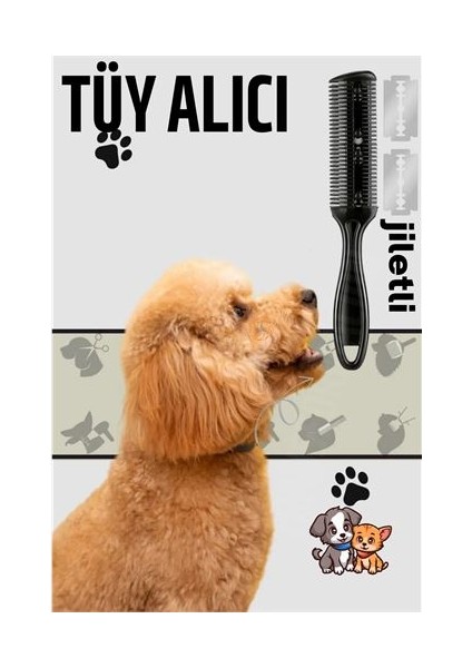 Turk Kedi ve Köpek Çift Jiletli Tüy Alma Tarağı