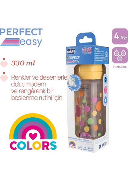 Perfect Easy Biberon Pp 330 ml Hızlı Akış-Kız (5 Adet)