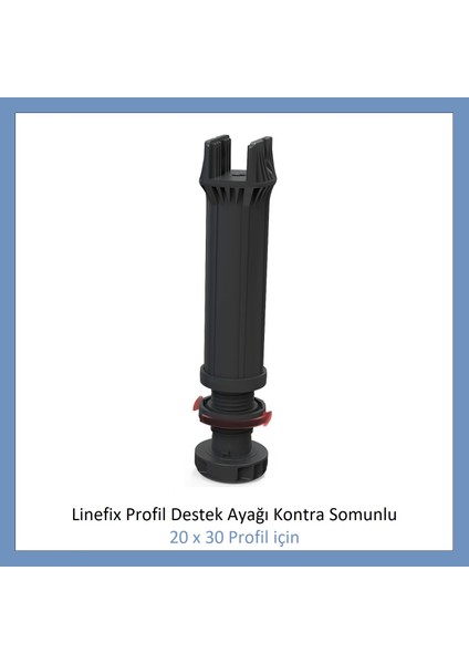Linefix Profil Destek Ayağı Kontra Somunlu (20x30 profil için) M6