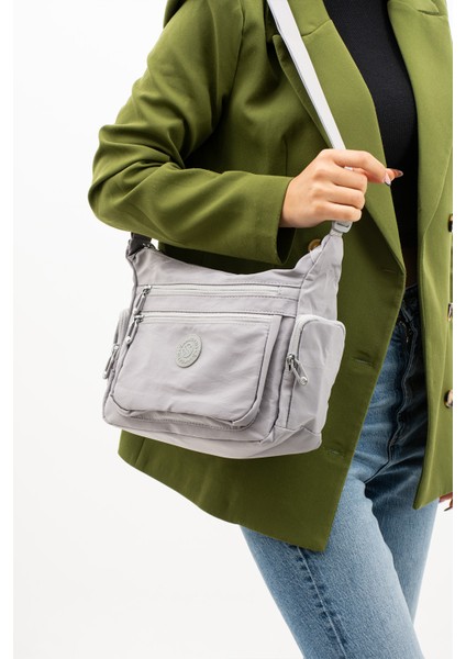 Su Geçirmez Kumaş Çok Cepli Omuz Askılı Kadın Çanta