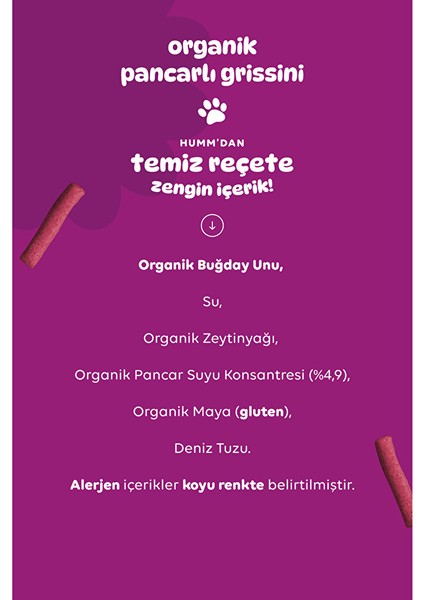 Organik Vegan Pancarlı Grissini 55 gr (4 Adet) modelleri