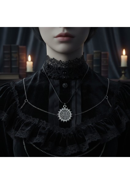 Manga - Black Butler Kuroshitsuji Gümüş Kaplama Deri İp Kolye modelleri