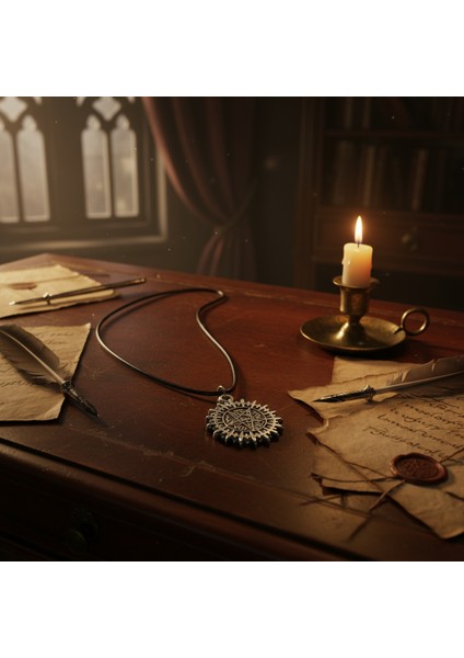 Manga - Black Butler Kuroshitsuji Gümüş Kaplama Deri İp Kolye indirimleri