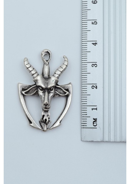 3'lü Lucifer Morning Star Pentagram Pagan Keçi Şeytan Gümüş Kaplama Kolye Seti indirimleri