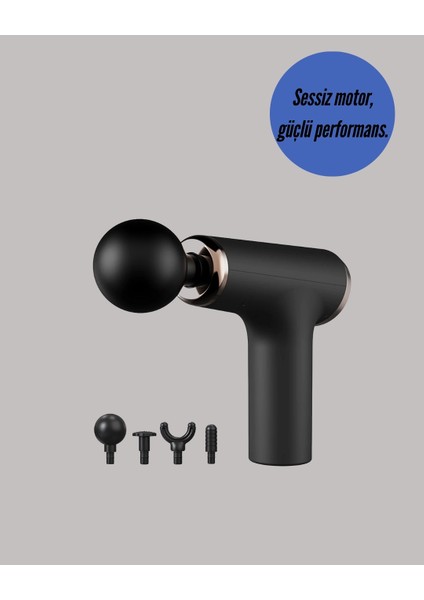 Mini Masaj Tabancası 4 Başlık 6 Hız Ayarlı fırsatları