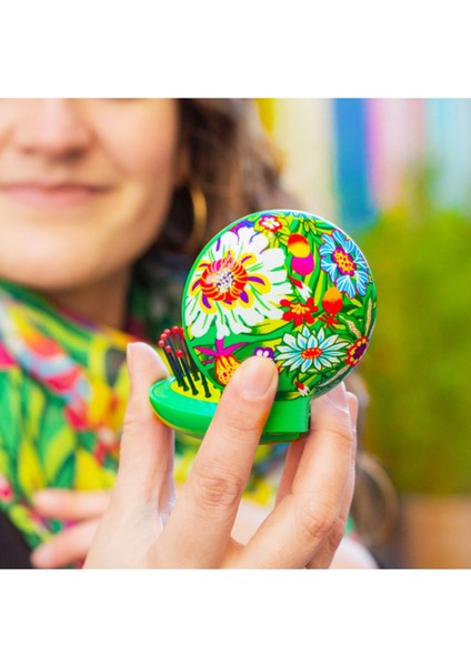 Lady Retro - Katlanabilir Aynalı Saç Fırçası - Songe De Printemps modelleri
