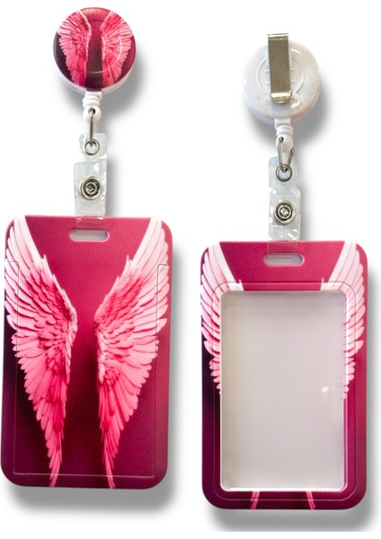 Yaka Kartlığı Yoyolu Kartlık Koruyucu Çekmeli Kart Tutucu Kartlık Melek Kanadı Görseli