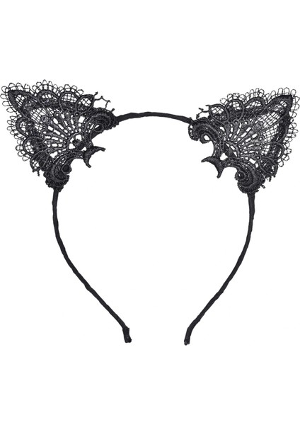 Siyah Kedi Dantel Taç + Eldiven Seti – Parti, Dans ve Kostüm Kombini modelleri
