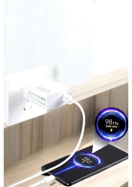 120W Şarj Aleti Type-C Uyumlu Turbo Şarj Aleti