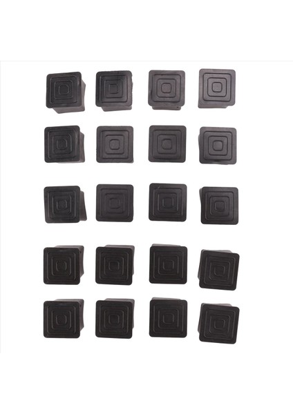 20PCS Kare Sandalye Masa Bacak Ayağı Kauçuk Kapakları Koruyucular 25MM x 25MM (Yurt Dışından)