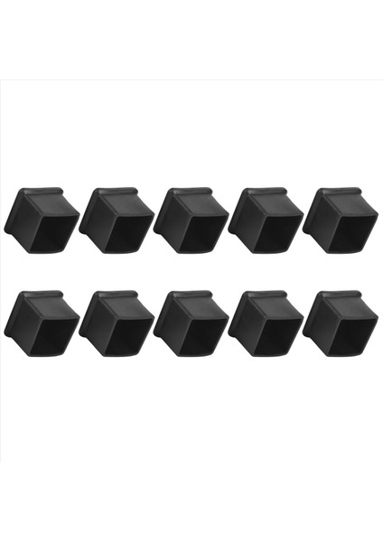 10 Adet 1 &quot x 1&quot Mobilya Kare Kauçuk Ayak Kapakları Koruyucular Siyah (Yurt Dışından) fiyatları