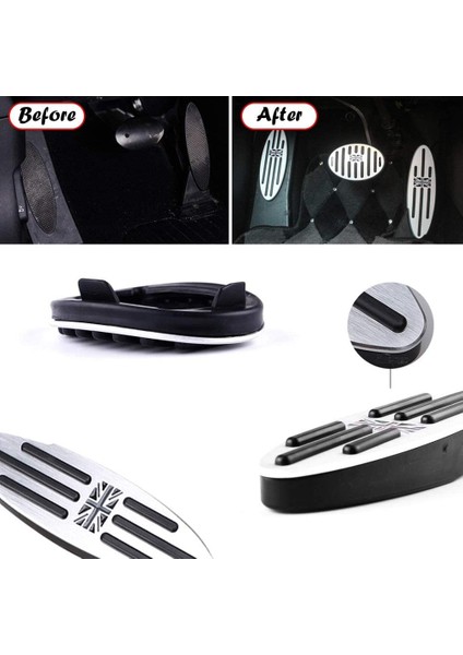 Mini Cooper Için Otomatik Alüminyum Pedal Kapağında Union Jack 2010-2018 F54 F55 F56 F57 F60 R55 R56 R57 R58 R59 R60 R61 (Yurt Dışından) modelleri
