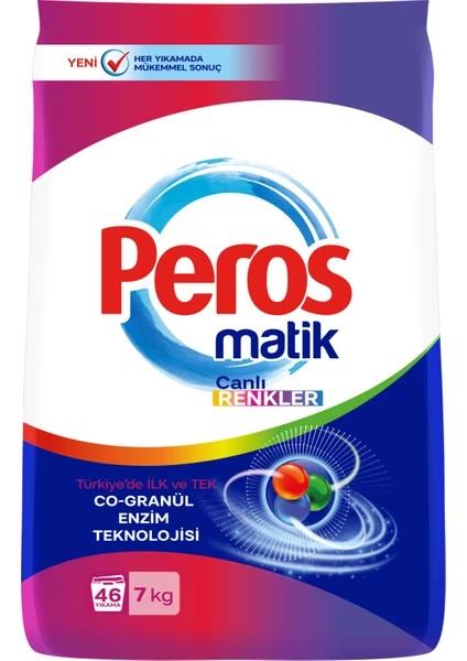 Matik Toz Deterjan Canlı Renkler 7 kg - 46 Yıkama