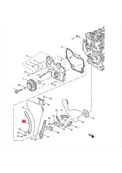 24449448 13104978 90537337 Zamanlama Zinciri Kılavuzu Chevrolet Captiva Sport Classic Cobalt Buick Regal Için Demiryolu Onarım Kiti (Yurt Dışından) fırsatları