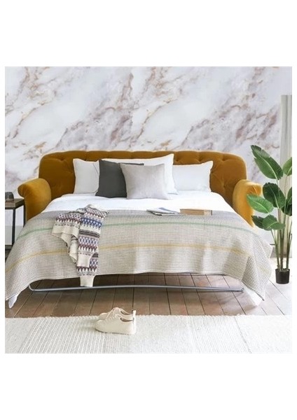 Mermer Desenli Masa Tezgah Mutfak Su Geçirmez Yapışkanlı Folyo Sticker Sarı 5x0,6m fiyatları