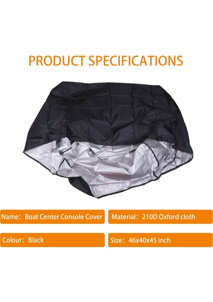 46X40X45 Inç Tekne Kapağı Yat Tekne Merkezi Konsol Kapağı Mat Su Geçirmez Toz Geçirmez Anti-Uv Kuru Tekne Aksesuarları (Yurt Dışından) fırsatları