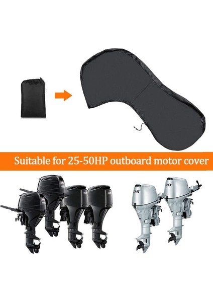 420D Tekne Tam Outtani Motor Kapağı Koruma Su Geçirmez Güneşlik Tozu Motor Için Toz Kazalı 6-15HP (Yurt Dışından) fiyatları