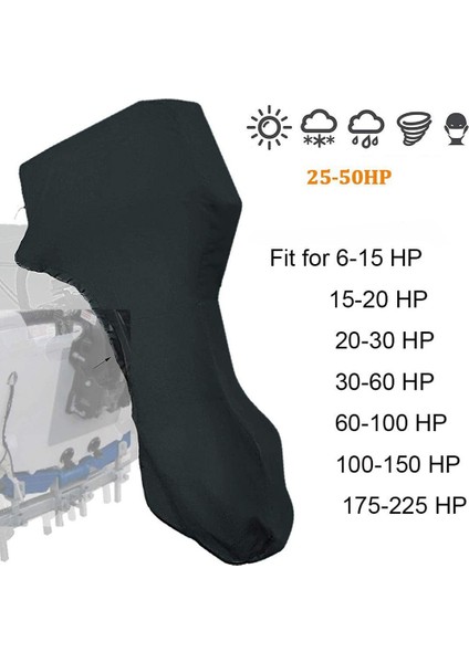 420D Tekne Tam Outtani Motor Kapağı Koruma Su Geçirmez Güneşlik Tozu Motor Için Toz Kazalı 6-15HP (Yurt Dışından) modelleri