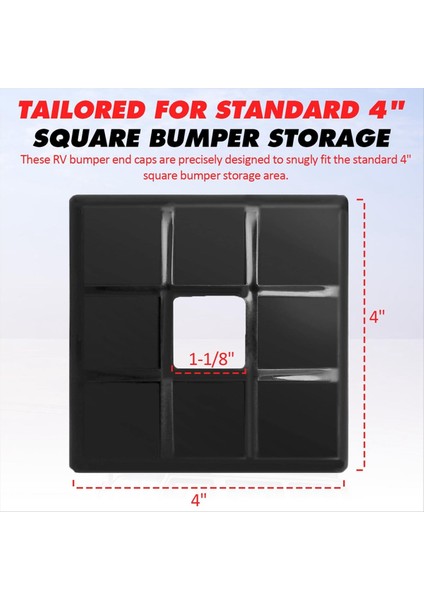 2 Paket Koruyucu Rv Tampon Fiş Uç Kapağı 4 Inç Rv&#39 Ler Için Optimize Edilmiş Kampçılar Dayanıklı Seyahat Römork Ekipmanı (Yurt Dışından) modelleri