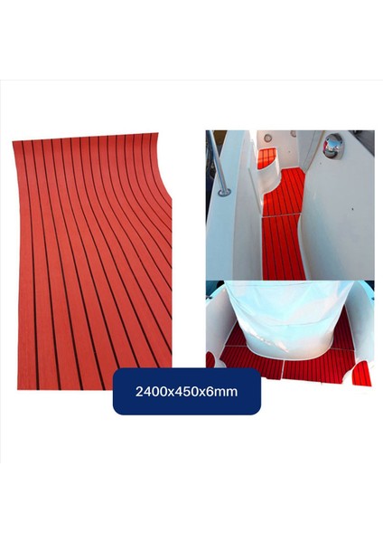 Kendi Yapışkan Eva Köpük Tik Döşeme Yat Deniz Döşeme Sentetik Tekne Zemin Mat 2400X450X6MM Kırmızı (Yurt Dışından) modelleri