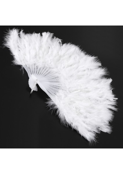 Bayan Tüy Fan 1920&#39 Ler Moulin Rouge Burlesque Süslü Elbise Kostüm Aksesuar - Beyaz (Yurt Dışından) modelleri
