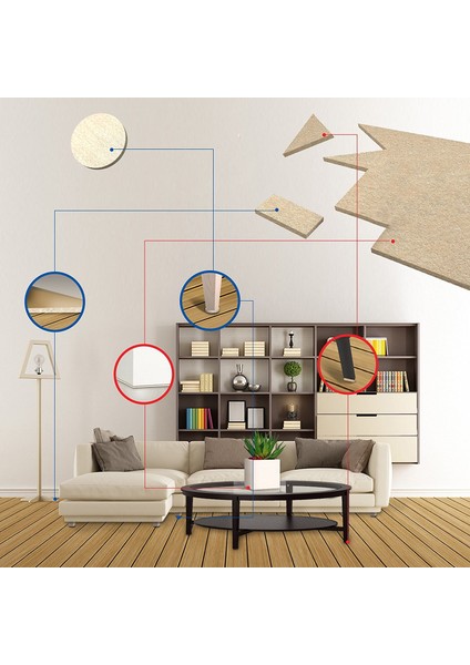 8 Büyük Kendinden Çubuk Mobilya Keçe Çarşafları Ahşap Zemin ve Mobilya Korumak Için 12 Yuvarlak Keçe Pedleri (Yurt Dışından) fiyatları