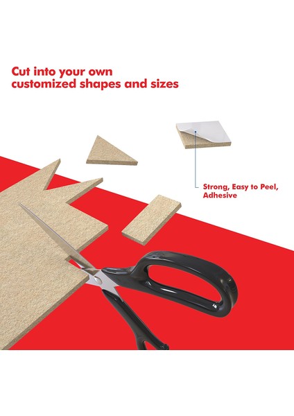 8 Büyük Kendinden Çubuk Mobilya Keçe Çarşafları Ahşap Zemin ve Mobilya Korumak Için 12 Yuvarlak Keçe Pedleri (Yurt Dışından) modelleri