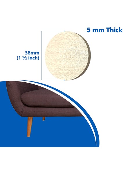 8 Büyük Kendinden Çubuk Mobilya Keçe Çarşafları Ahşap Zemin ve Mobilya Korumak Için 12 Yuvarlak Keçe Pedleri (Yurt Dışından) fırsatları
