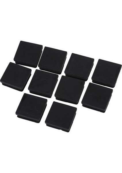 40MM x 40MM Plastik Kare Tüp Ekleri Uçlu Kapak Kapakları Siyah 10 Adet (Yurt Dışından)