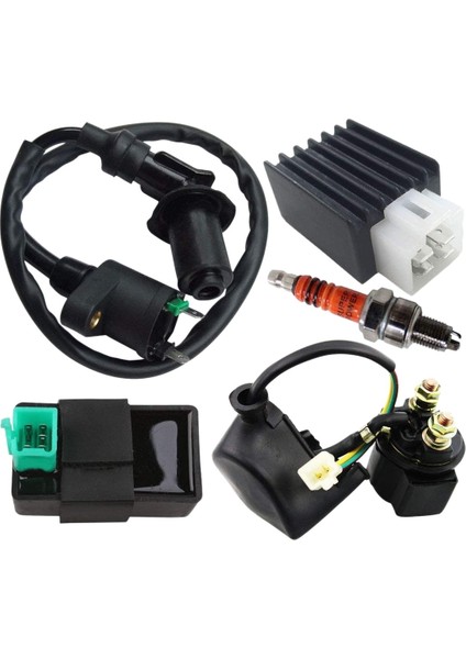 Ateşleme Solenoid Röle Voltaj Regülatörü 5 Pimli Cdı Kutu Buji 50CC 70CC 90CC 110CC 125CC Go Kart Kir Bisiklet (Yurt Dışından)