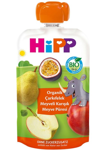 Organik Çarkıfelek Karışık Meyve Püresi 100 G 4 Adet