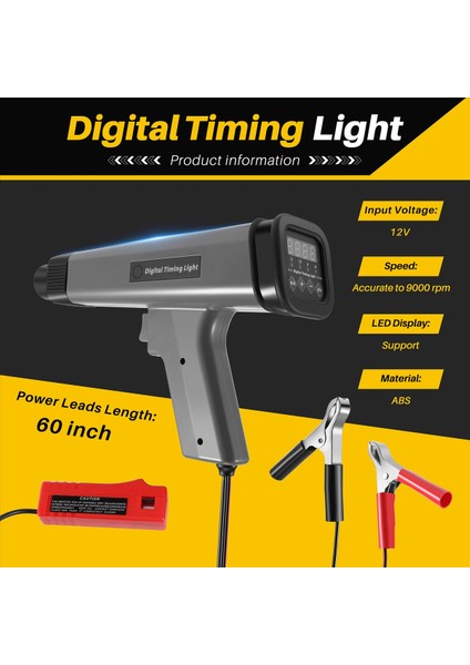 12V Araç Dijital Motor Zamanlama Işığı LED Ekran Ateşleme Zamanlama Flaşı Işık Işık Endüktif Zamanlama Lambası Dedektörü (Yurt Dışından) fırsatları