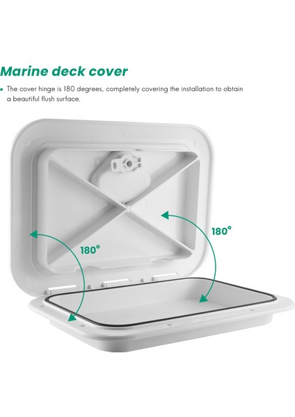 270 x 375MM Plastik Anti -Yaşlanma Ultraviyole Beyaz Güverte Deniz Kapağı Güverte Erişim Kapağı Tekne Kapakları Denetim Yat Kapağı Rv (Yurt Dışından) modelleri
