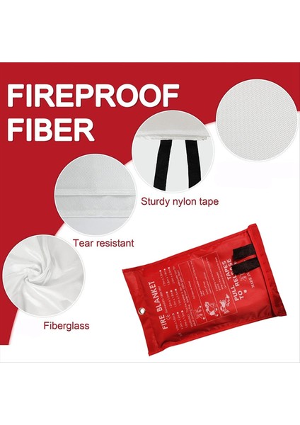 2 Adet Acil Yangın Battaniyesi Yangın Battaniyesi Mutfak Izgara Şömine Için Yangın Söndürme Battaniyesi (39 4 Inç x 39 4inch) (Yurt Dışından) modelleri