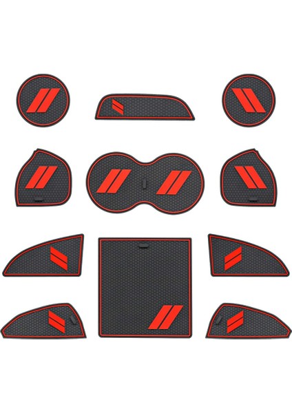 11PCS/DODGE Challenger Için Özelleştirilmiş Uyumlu Set 2015-2020 2021 Kupa Kapı Merkezi Konsol Liner Iç Aksesuarları (Yurt Dışından)