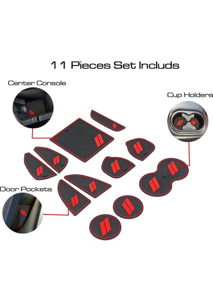 11PCS/DODGE Challenger Için Özelleştirilmiş Uyumlu Set 2015-2020 2021 Kupa Kapı Merkezi Konsol Liner Iç Aksesuarları (Yurt Dışından) fiyatları