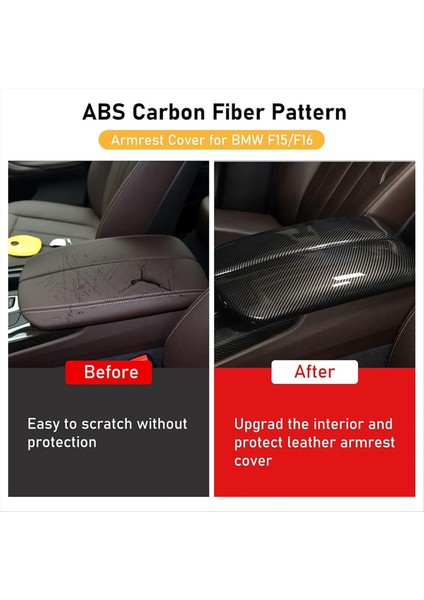 Araba Merkezi Konsolu Koltuk Kutusu Kapağı Koltuk Paneli Panel Panel Karbon Fiber Küplük Kılıfı Bmw X5 F15 X6 F16 (Yurt Dışından) fırsatları